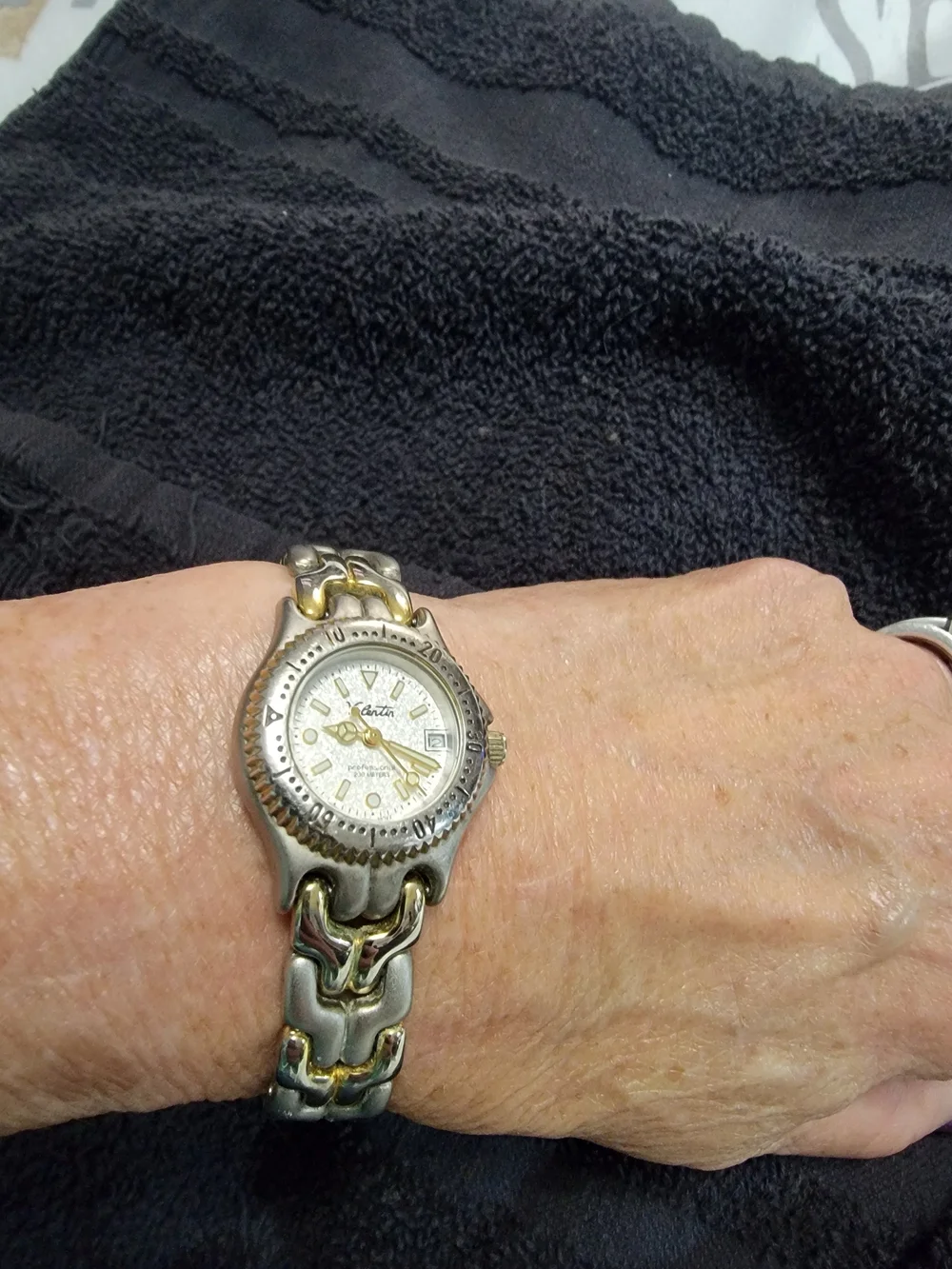 Valentin Analog Watch 2 Tone Silver Gold With Date